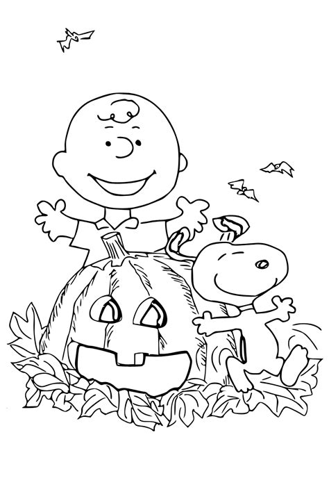 Charlie Brown Halloween Coloring Pages
