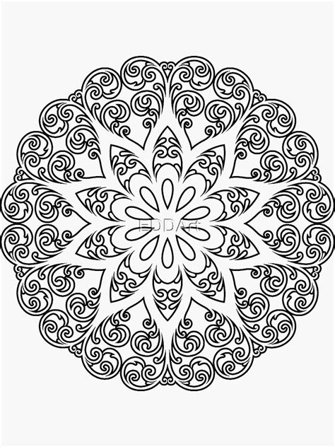 Color Your Own Mandala Diy Coloring Book 01 Sticker For Sale By