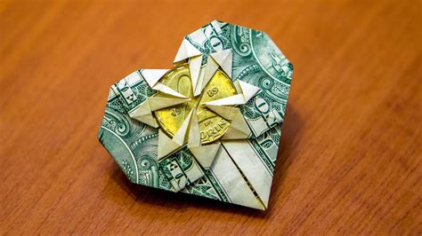 Money Origami Heart Instructions Easy Origami Dollar Bill Instructions