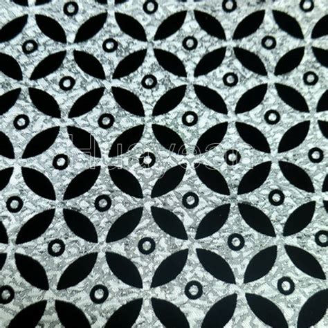 Flocking Black And White Geometric Fabric Huayeah Fabric