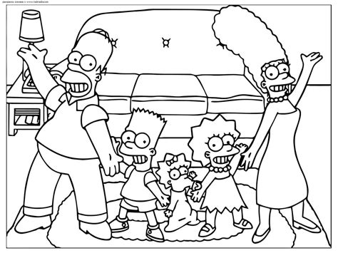 Dibujos Para Colorear De La Familia Simpson Dibujos Para Colorear De