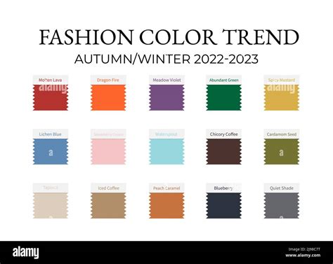 Fashion Color Trend Autumn Winter 2022 2023 Trendy Colors Palette