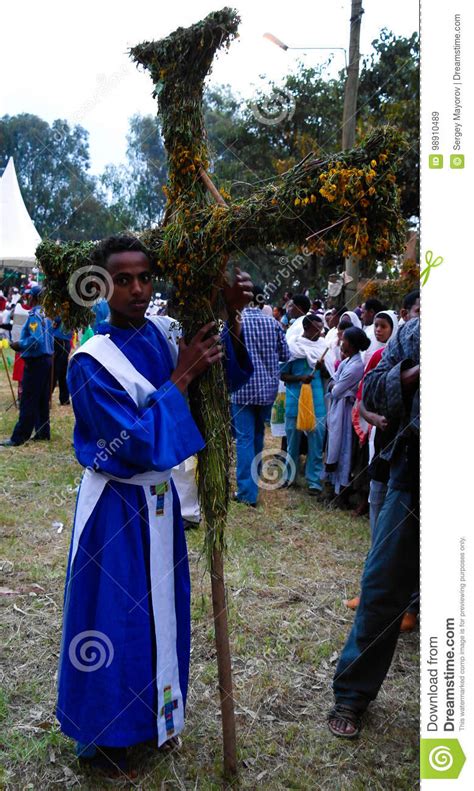 Ceremony Of Meskel Holy Cross Finding Festival Gonder Ethiopia