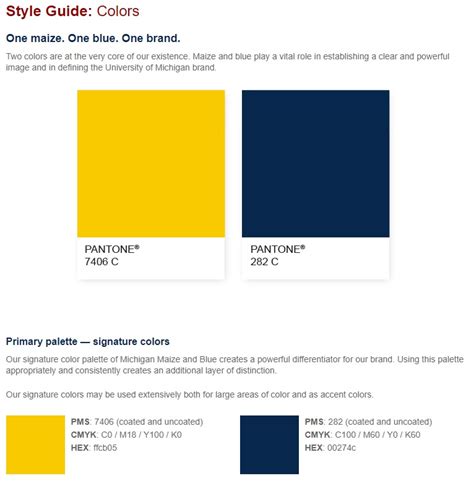 The Official Colors Of The University Of Michigan