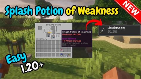 How To Make A Splash Potion Of Weakness In Minecraft 2024 Youtube