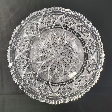 Abp Cut Glass Bowl Signed Tuthill In Rare Rex Pattern