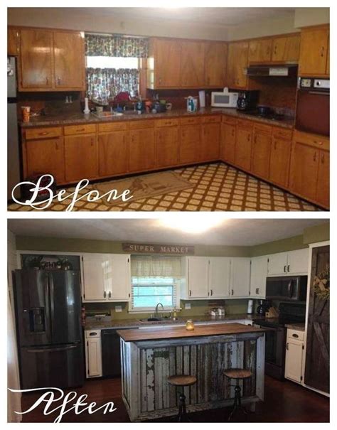 If you've been itching for a change in your own kitchen, i'd wager that painting your cabinets could give you that fresh face you want, without the hefty cost of all new fixtures. 1970s Kitchen Makeover by Junk Love Boutique | Hometalk