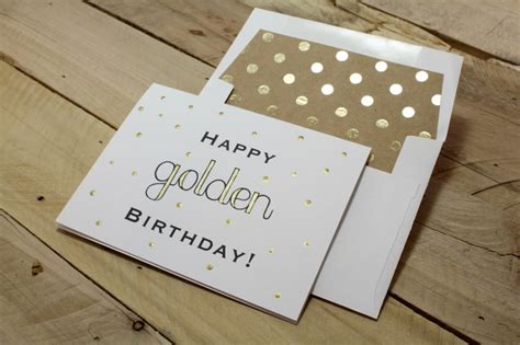 Handmade Golden Birthday Card Etsy