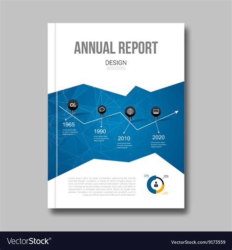 Business Report Design Background With Graphics Vector Image