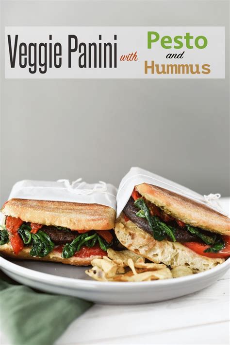 Not in the mood to make dinner? Veggie Panini with Hummus and Pesto | Recipe | Pesto, Veggies, Food