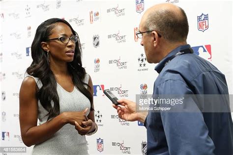 Sportscenter Anchor Cari Champion Speaks With Press At The Beyond