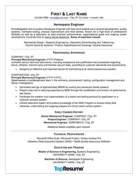 Highly Effective Aerospace And Aviation Resume