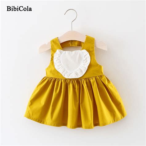 Bibicola 2018 New Summer Baby Girls Dress Print Cute Sleeveless Small