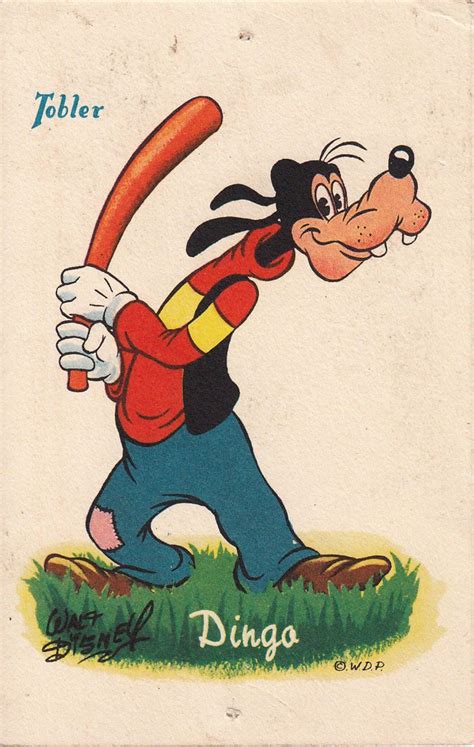 Walt Disney Cartoon Character Tobler Chocolate Advertising Goofy Dingo