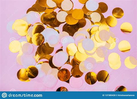 Gold Confetti Background Stock Photo Image Of Background