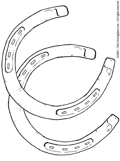 Horseshoes Coloring Page | Audio Stories for Kids | Free Coloring Pages | Colouring Printables
