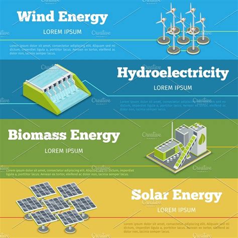 Renewable Energy Infographics Technology Illustrations Creative Market