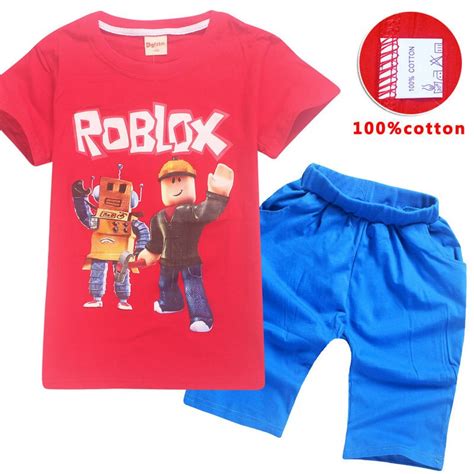 Summer New Roblox Baby Tops Childrens Clothes Cotton Childrens Short