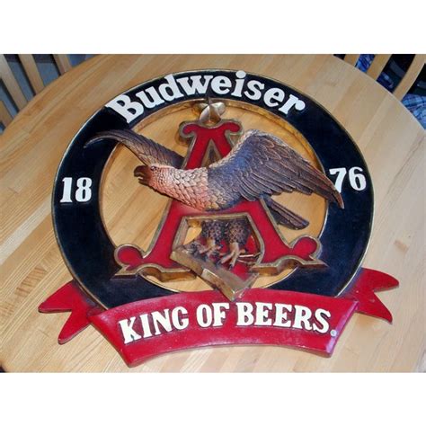 1876 Budweiser King Of Beers Sign Chairish