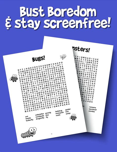 Word Search For Kids Ages 9 12 Worksheets For Class And Home Pdf