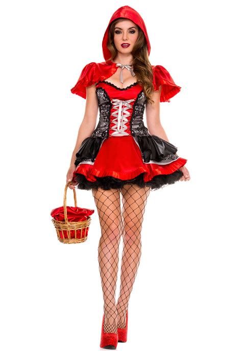 sexy little red riding hood costume halloween dress adult women festival party fancy suit fairy