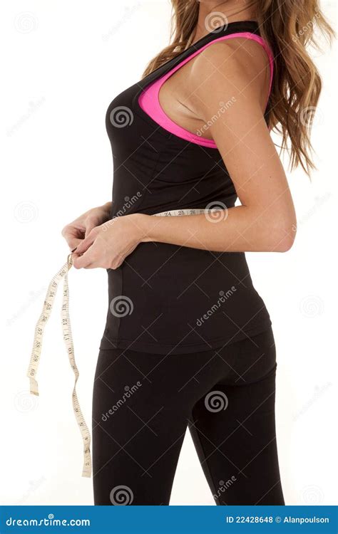 Woman Back Body Measure Waist Stock Photo Image Of Caucasian Beauty