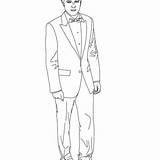 Suit Coloring Mens Pages Template sketch template