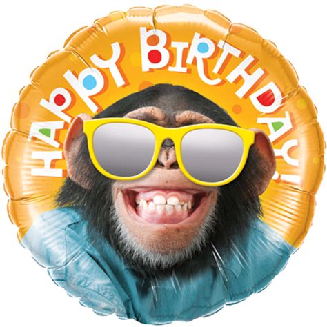 Happy Birthday Monkey Foil Balloon Yummy Box