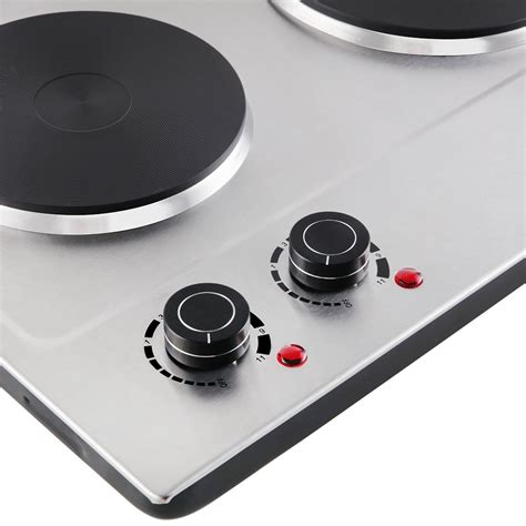 Cusimax 1800w Double Hot Plate Stainless Countertop