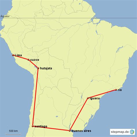 Stepmap Südamerika Rundreise Landkarte Für Südamerika
