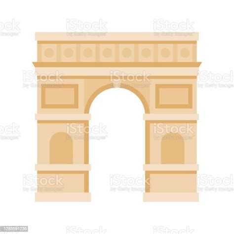 Arc De Triomphe Icon On Transparent Background Stock Illustration