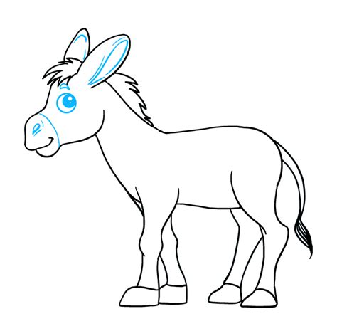 How To Draw A Donkey Really Easy Drawing Tutorial