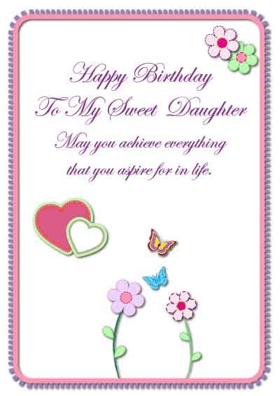 Free Daughter Birthday Cards Printable
