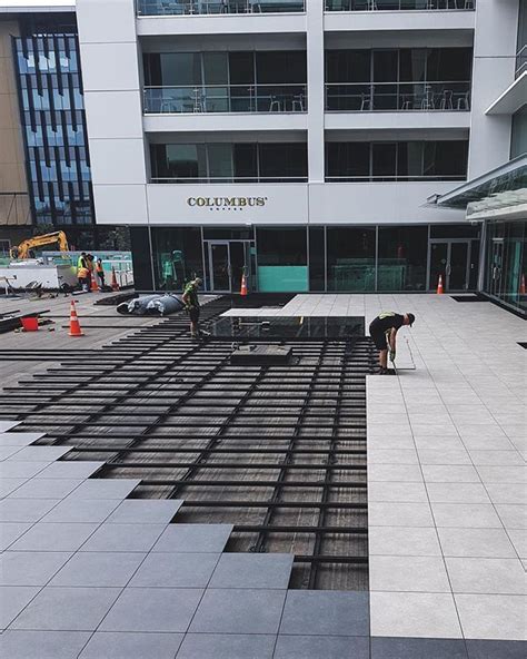 They are a durable solution for high traffic areas. One of our current commercial jobs in Auckland NZ | Tiling over a waterproofing membrane with ...