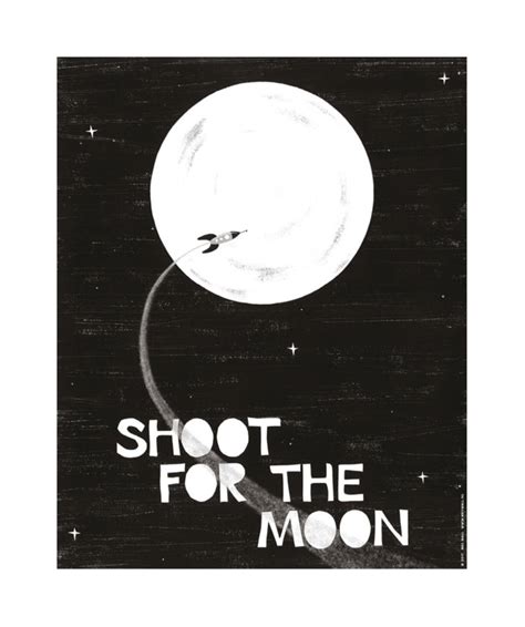 Poster Shoot For The Moon 40x50 Cm Mrswall