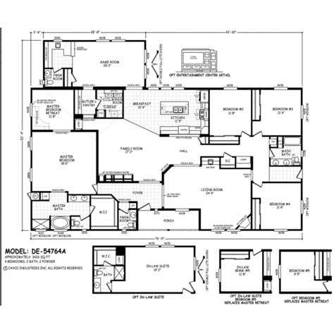 5 Bedroom Triple Wide Mobile Home Floor Plans House Design Ideas
