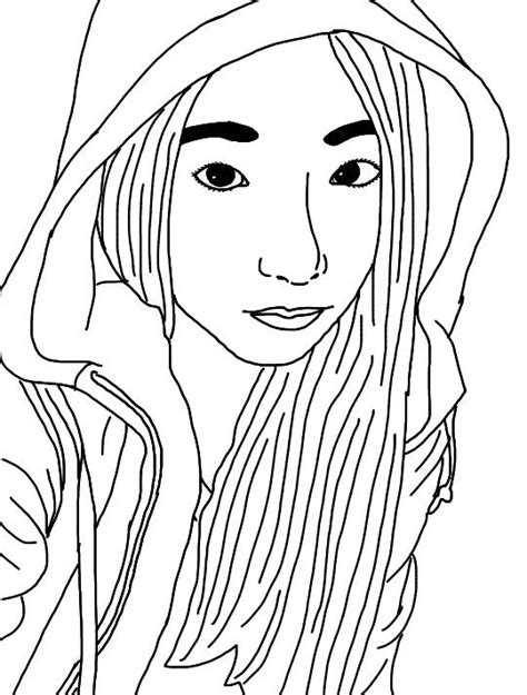 Myrna On Outlines 2 Coloring Page For Girls Female Sketch Coloring