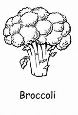 Coloring Vegetables Vegetable Pages Kids Broccoli Printable Clipart Food Sheets Color Print Fruits Printabel Book Coloringpages101 Nature Sheet Library Brocolli sketch template