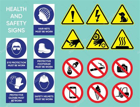Health And Safety Signs Collection — Stock Vector © Blumer 1979 167406740