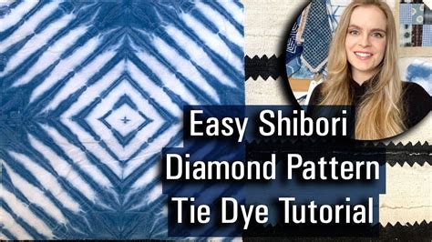 Tie Dye Diamond Pattern Shibori Folding Beginner Tutorial Onyx Art