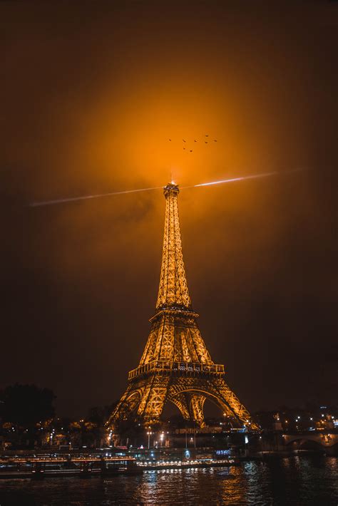 Eiffel Tower During Night Time On Low Angle Shot · Free Stock Photo