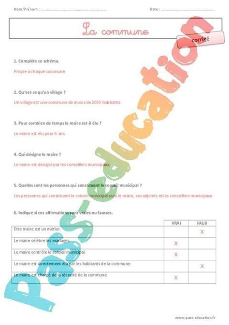rentrée évaluation diagnostique ce2 cm1 cm2. Commune - Cm1 - Cm2 - Exercices - EMC par Pass-education ...