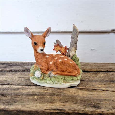 Vintage Homco Porcelain Deer Figurine 8879 Fawn Baby Deer Etsy