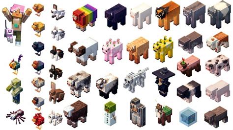Minecraft Guide To Creatures Equid Bovid And Utility Mobs
