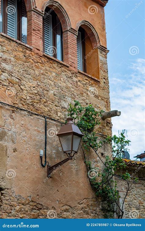 Medieval Town Peratallada In Catalonia Spain Stock Image Image Of