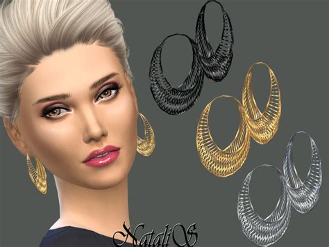 The Sims Resource Natalismesh Hoop Earrings