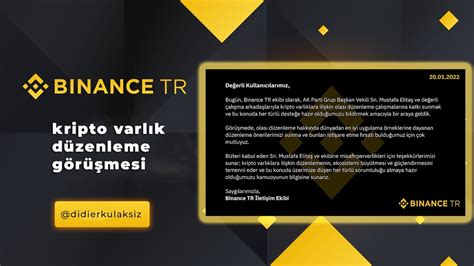 Binance Türkiye kripto varlıklar için düzenleme görüşmesi Binance TR