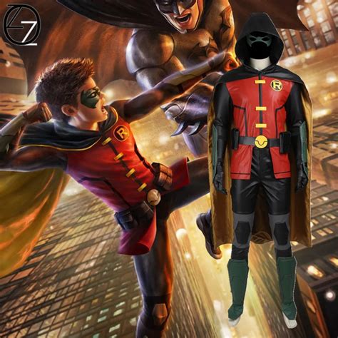 Batman Robin Cosplay Costume Justice League Vs Teen Titans Robin