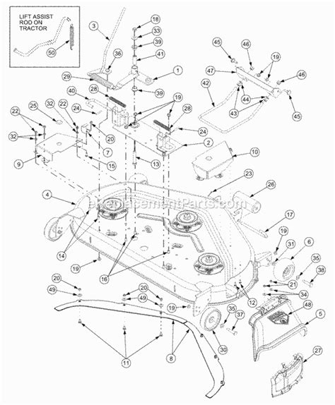 Cub Cadet 44 Mower Deck Belt Diagram