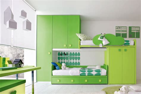 Nothing makes your child's room more inviting than fun, vibrant kids' furniture. Contemporary Green Kids Bedroom By Stemik Living | DigsDigs